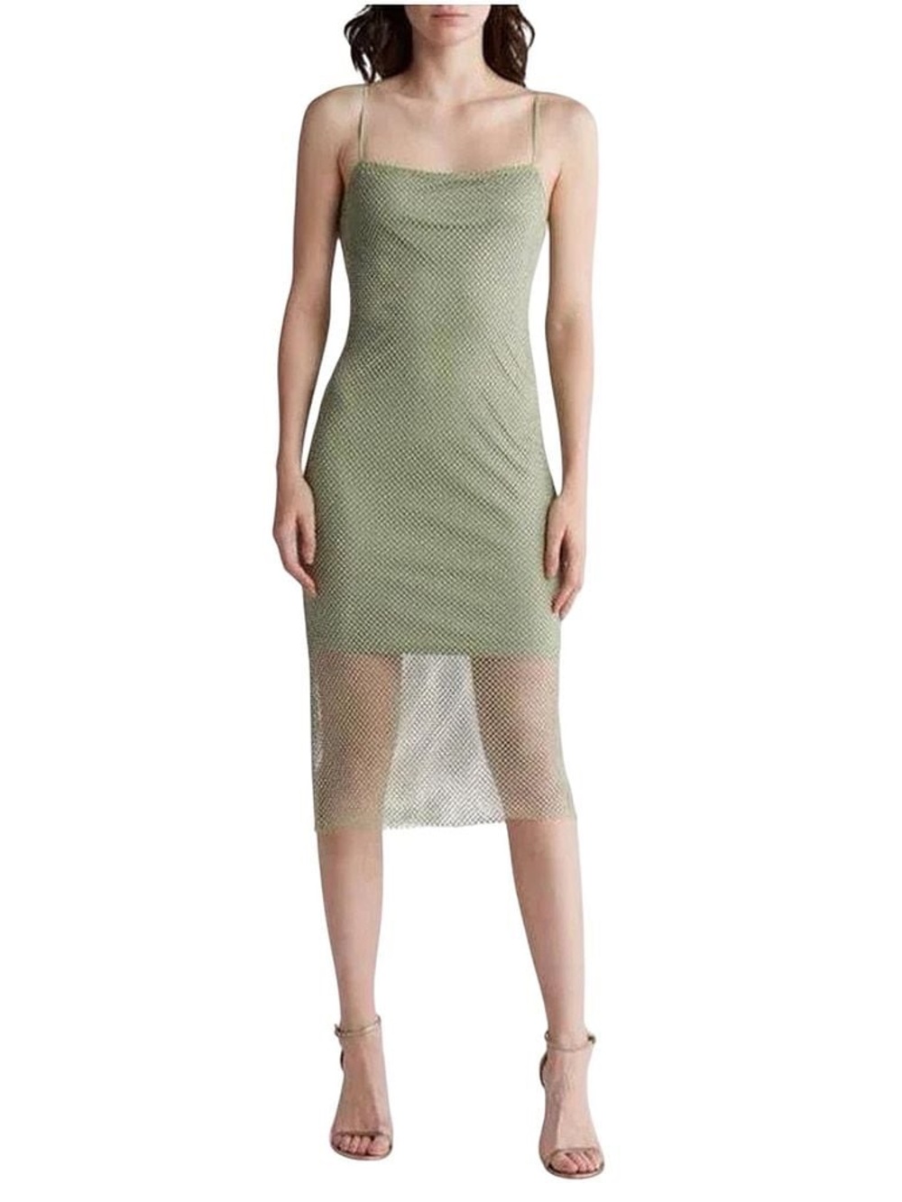 LUSH Green Rhinestone Sparkly Dress